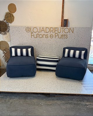 Conjunto Puff M Premium+ 1 Peseira + 2 Almofadas