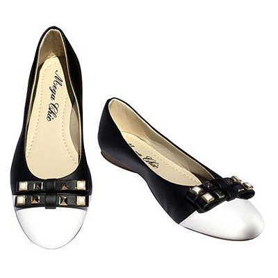 Sapatilha Preto com Branco MegaChic