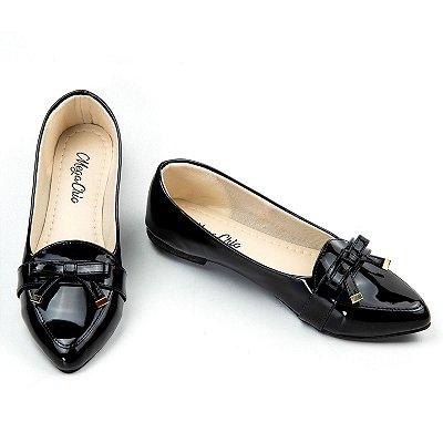 Sapatilha Preta Verniz MegaChic