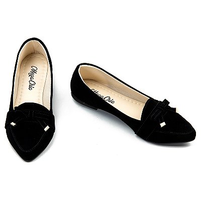 Sapatilha Preta Nobuck MegaChic