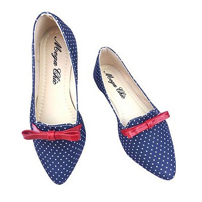 Sapatilha Poá Branca MegaChic