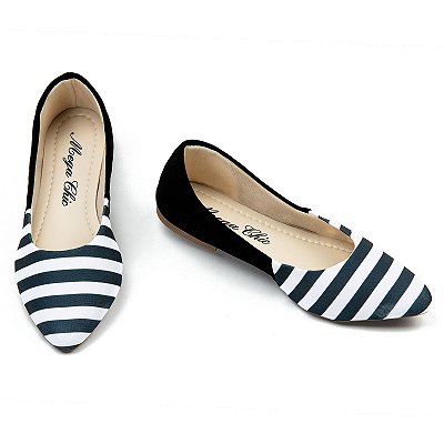 Sapatilha Preta Listrada MegaChic