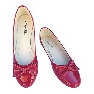 Sapatilha Vermelha com Laço MegaChic