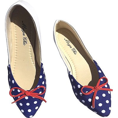 Sapatilha Poá com Branco MegaChic