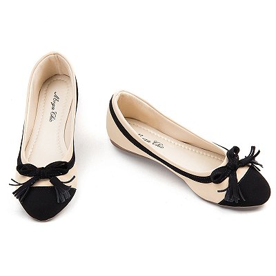 Sapatilha Bege com Preto MegaChic