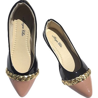 Sapatilha Preto e Salmão MegaChic