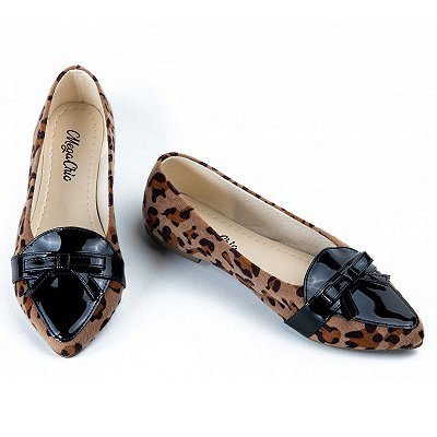 Sapatilha Onça e Preta MegaChic