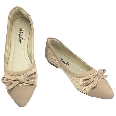 Sapatilha Rose Rendada MegaChic