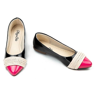 Sapatilha Preta/Pink MegaChic