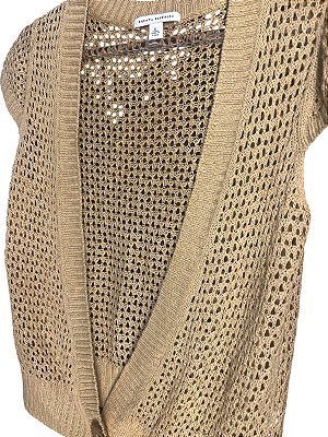 Cardigan de Tricô Crochê Banana Republic