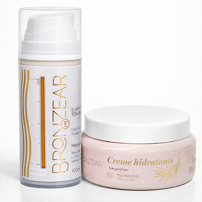 Kit Iluminador Tom Dourado + Creme Hidratante - Bronzear HN