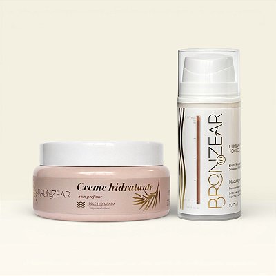 Kit Iluminador Tom Bronze + Creme Hidratante - Bronzear HN