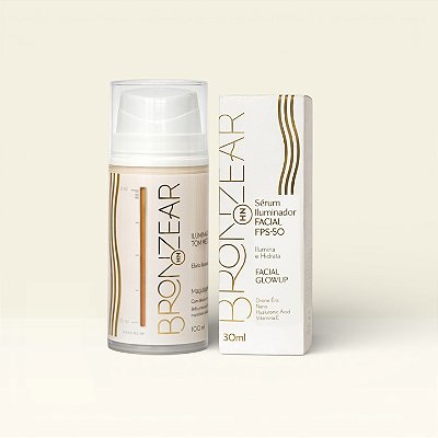 Kit Sérum Iluminador Facial + Iluminador Tom Dourado - Bronzear HN