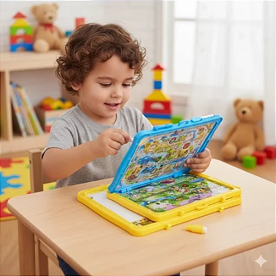 Quadro Labirinto Educativo - 2 em 1 - Com Lousa para Desenhar