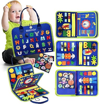 Maleta Educativa Infantil Montessori – Brinquedo Educativo com Atividades e Coordenação Motora
