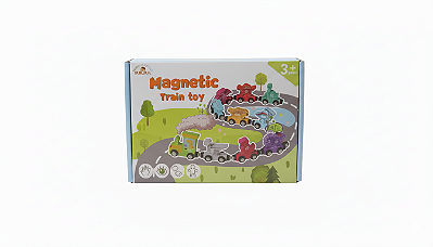 Trem Magnético Infantil – Brinquedo Educativo de Encaixe e Coordenação Motora