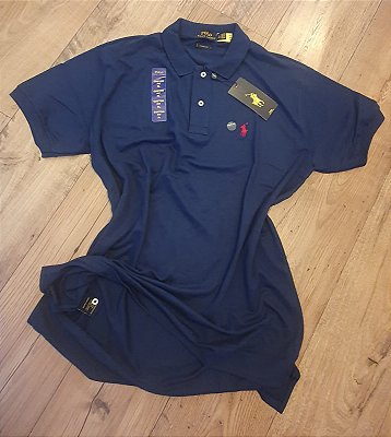 Polo Ralph Lauren Masculina Azul Custom Fit