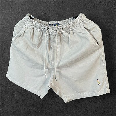 Shorts Ralph Lauren Masculino em Sarja Cinza Claro