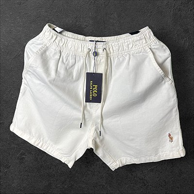 Shorts Ralph Lauren Masculino em Sarja Branco