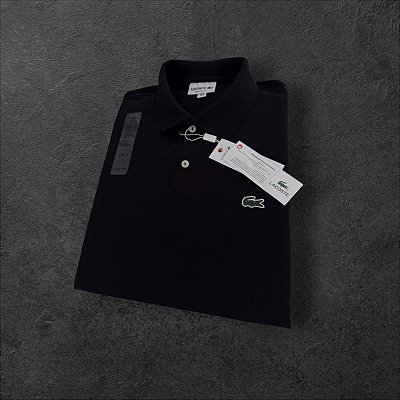 Camiseta Polo Lacoste Masculina Preta