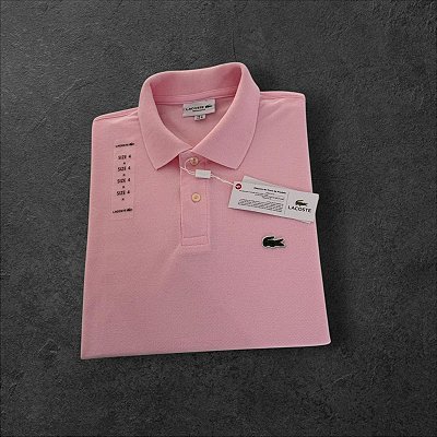 Camiseta Polo Lacoste Masculina Rosa