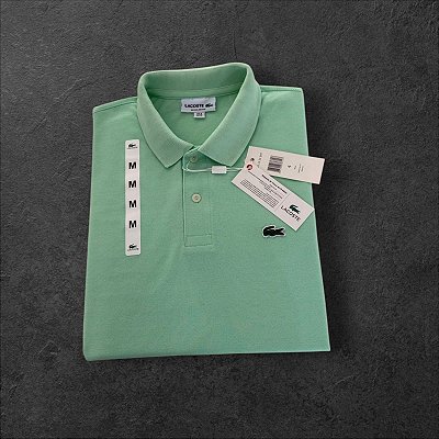 Camiseta Polo Lacoste Masculina Verde Claro