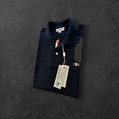 Camiseta Polo Lacoste France Masculina Azul Marinho