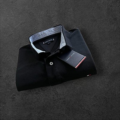 Camiseta Polo Tommy Hilfiger Masculina Preto