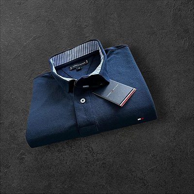 Camiseta Polo Tommy Hilfiger Masculina Azul Marinho