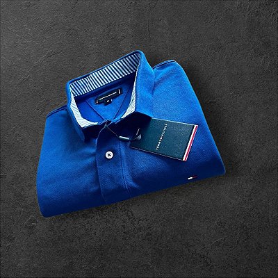 Camiseta Polo Tommy Hilfiger Masculina Azul