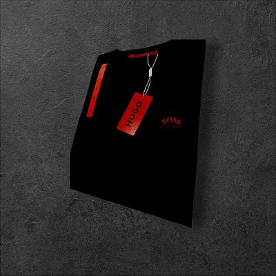 Camiseta Básica Hugo Boss Masculina Preta