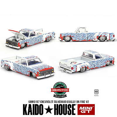 Chevrolet Silverado Dually On Fire V2 - Kaido House - MiniGT - //157