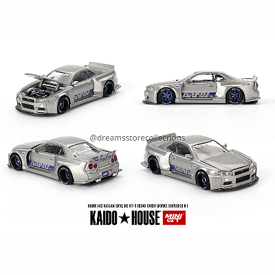 Nissan Skyline GT-R (R34) Kaido Works Shinjuku V1 - Kaido House - MiniGT - //143
