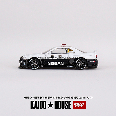 Nissan Skyline GT-R (R34) Kaido Works V2 AERO (Japan Police) - Kaido House - MiniGT - //120