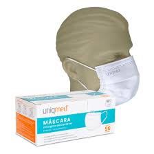 MASCARA CIRURGICA DESCARTAVEL UNIQMED CX 50 UN