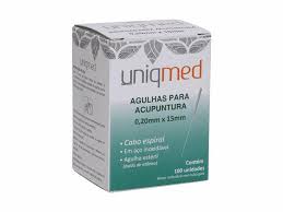 AGULHA P/ ACUPUNTURA 0,20 X 1,5MM UNIQMED CX 50 UN