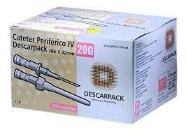 CATETER INTRAVENOSO TEFLON 20G DESCARPACK CX 100 UN