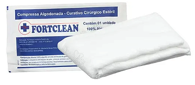 COMPRESSA ALG. - CURATIVO CIRÚRGICO ESTÉRIL 15 X 10CM FORTCLEAN UN