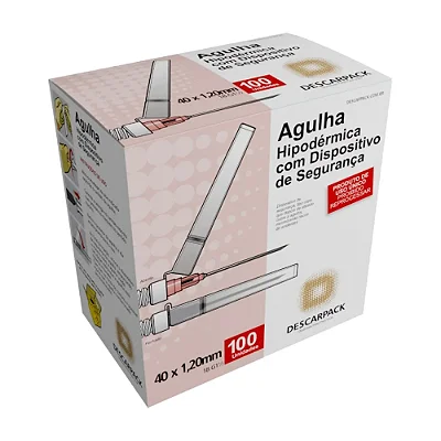 AGULHA HIPODERMICA 18G 40 X 1,20MM DESCARPACK CX 100 UN