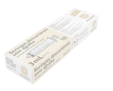 SERINGA S/ AGULHA 3ML LUER SLIP DESCARPACK CX 100 UN