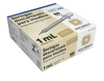 SERINGA S/ AGULHA 1ML LUER SLIP DESCARPACK CX 100 UN