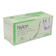 FIO SUTURA NY 6-0 45CM 3/8 20MM TECHNOFIO CX 24UN