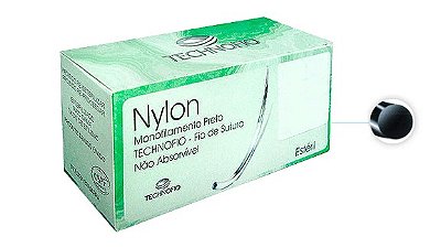 FIO SUTURA NY 0 45CM 3/8 20MM TECHNOFIO CX 24UN