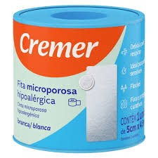 FITA MICROPOROSA BRANCA 5CM X 4,5M CREMER UN