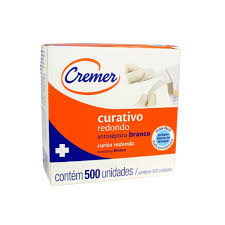 CURATIVO REDONDO BRANCO CREMER CX 500UN