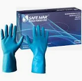 LUVA PROCED NITR. AZUL SAFEMAX TAM P - CX 100 UN