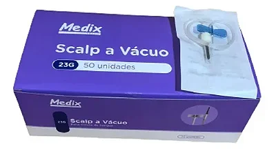 SCALP A VACUO 23G COLETA DE SANGUE MEDIX CX 50 UN