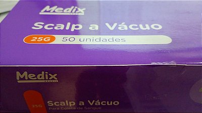 SCALP A VACUO 25G COLETA DE SANGUE MEDIX CX 50 UN