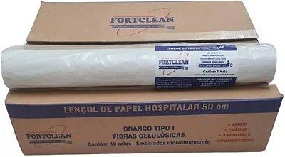 LENÇOL HOSPITALAR 50CM FORTCLEAN UN