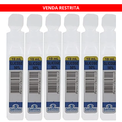 GLICOSE 50% 10ML SAMTEC CX 200 UN